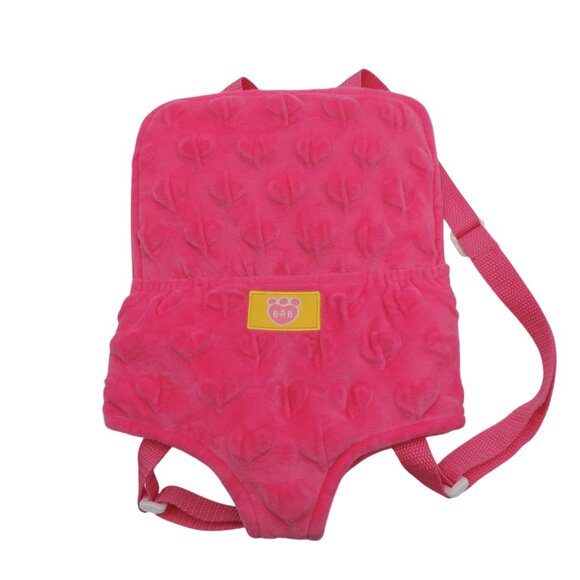 Build-A-Bear Pink Plush Backpack Carrier For Stuffed Animals Ages 3+ Adjustable - Picture 1 of 3